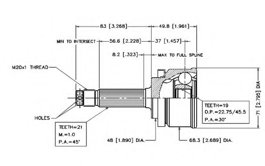 VEMA 18529 Joint Kit, drive shaft